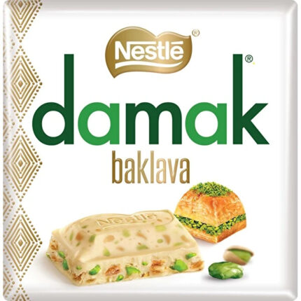 NESTLE DAMAK Pastachio Chocolate Bar Baklava shaped 60 g 1