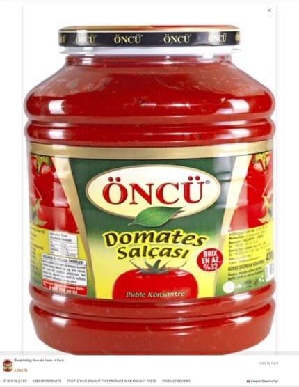 ONCU Tomato Paste 4.3kg 1