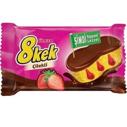 Ulker 8 Kek Cake Bar filled w Strawberry Puree 55gr x 24