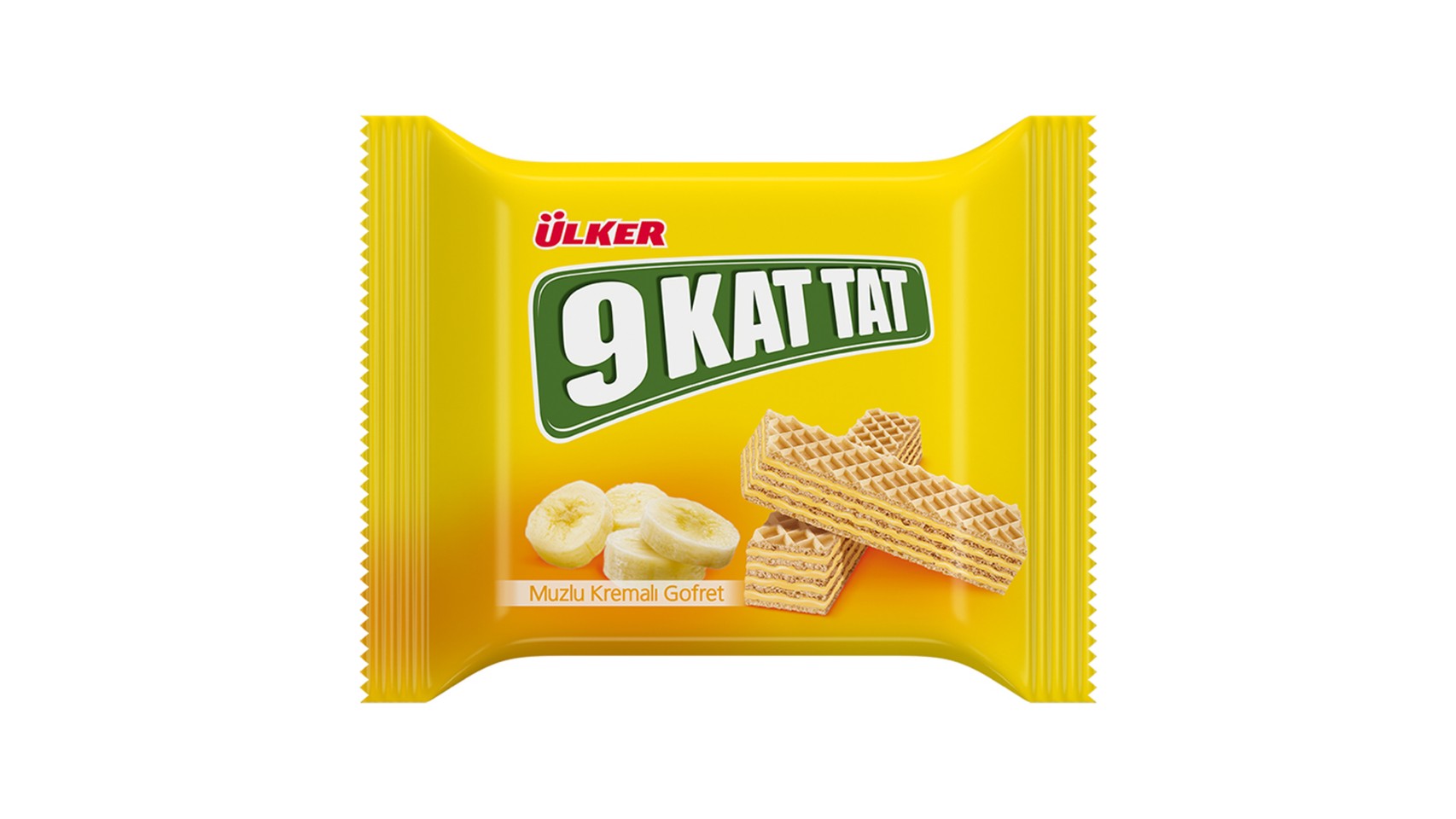 Ulker 9 kat tat Banana Wafer, 39gr Ulker 9 kat tat Banana Wafer 39gr