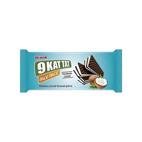 Ulker 9 kat tat Coconut Wafer, 114gr Ulker 9 kat tat Coconut Wafer 114gr