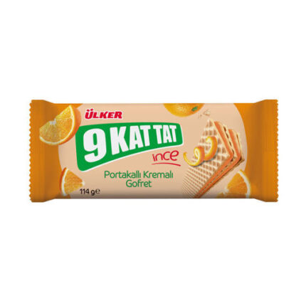 Ulker 9 kat tat Orange Wafer Suger Free 114 gr