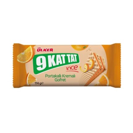 Ulker 9 kat tat Orange Wafer regular 114gr